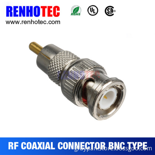 male gender rca to bnc connector splitter